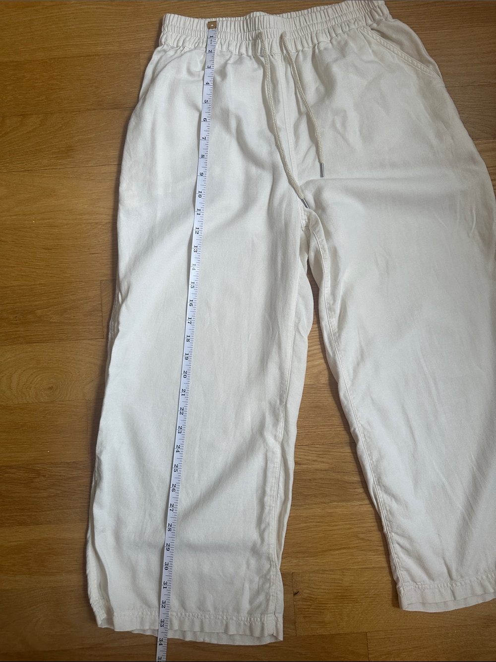 COMMUNITY Drawstring Pants in White - Size Small - Picture 6 of 8